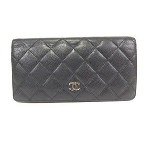 Chanel Caviar Leather Matelasse Wallet Black